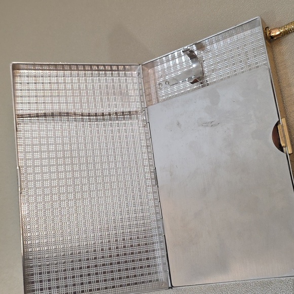 Vintage Evans Marquise Rhinestone Gold Art Deco Minaudiere Cigarette Case Compac - Picture 7 of 15